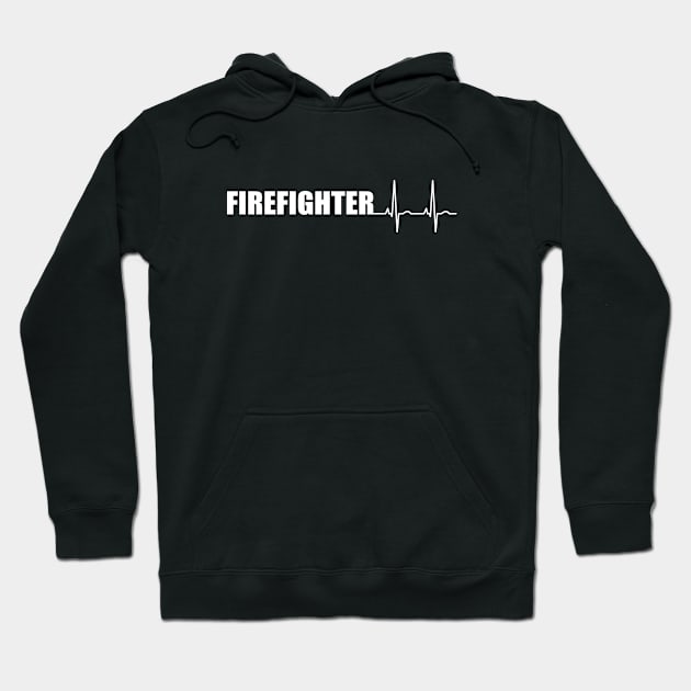 Firefighter Heartbeat Hoodie by Stoney09